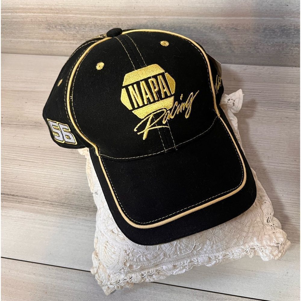 Napa Racing Ball Cap #56 NWT Black and Gold Martin Truex Jr